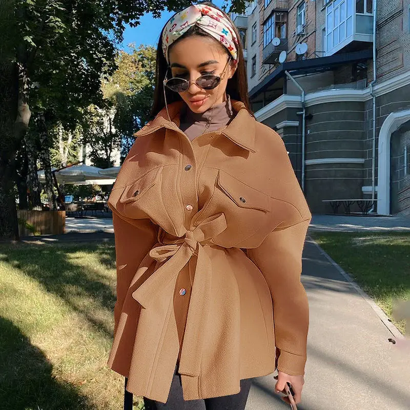 Women 2021 New Arrivals Fashion Loose Long Sleeve with Belt Vintage Pocket Jacket Coat
Women 2021 New Arrivals Fashion Loose Long Sleeve with Belt Vintage Pocket Jacket Coat