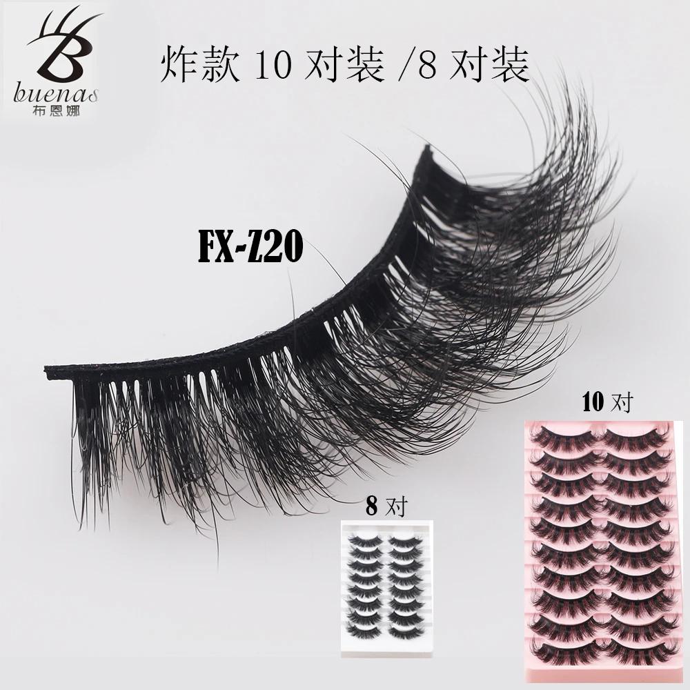 FX-Z20 Buenas 50 Pairs Eyelash 3D Faux Mink New Fluffy Soft Wispy Volume Natural Long False Eyelashes Winged Full Strip Lash
FX-Z20 Buenas 50 Pairs Eyelash 3D Faux Mink New Fluffy Soft Wispy Volume Natural Long False Eyelashes Winged Full Strip Lash