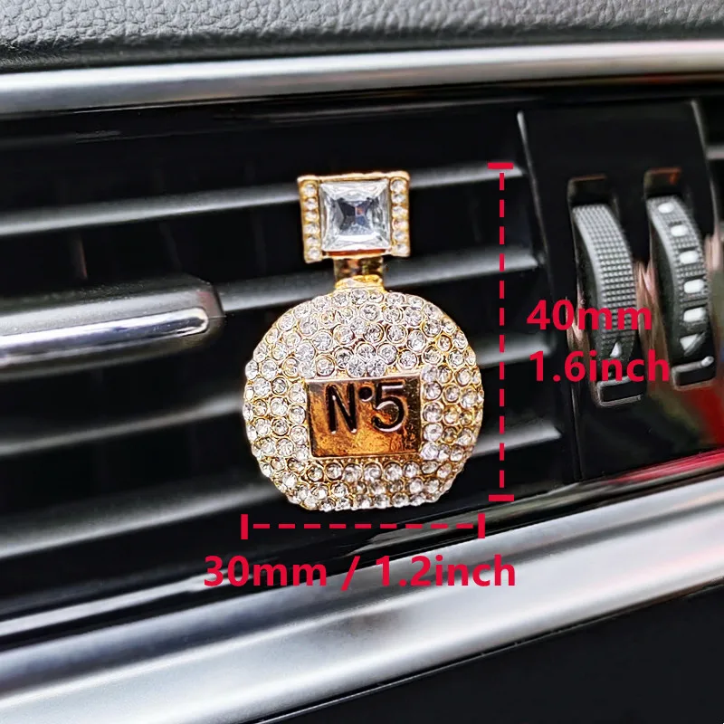 No5 Perfume Bottle Car Air Freshener Diamond Round Mini Perfume Bottle Bling Car Accessories Interior Woman Ornament Aroma Gift
No5 Perfume Bottle Car Air Freshener Diamond Round Mini Perfume Bottle Bling Car Accessories Interior Woman Ornament Aroma Gift