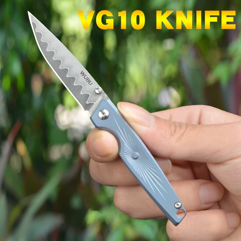 WUBU Pocket Mini Knife VG10 Blade Material Titanium Handle Collecting Knife Outdoor Survival Latchkey Small And Exquisite EDC
WUBU Pocket Mini Knife VG10 Blade Material Titanium Handle Collecting Knife Outdoor Survival Latchkey Small And Exquisite EDC