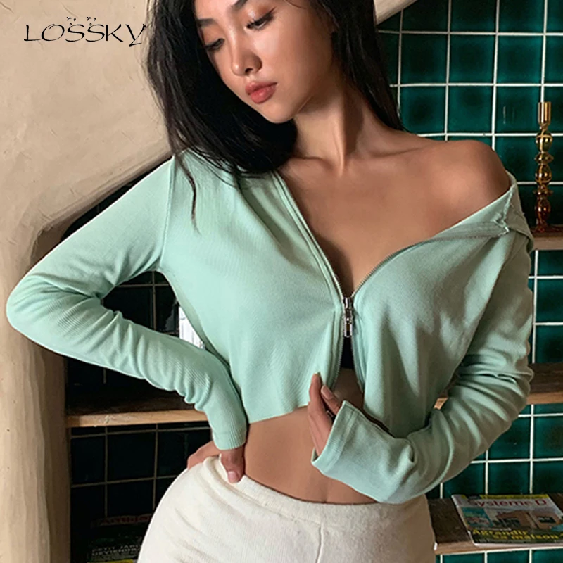 Женская футболка Lossky белая с длинным рукавом в Корейском стиле 2019 - купить по