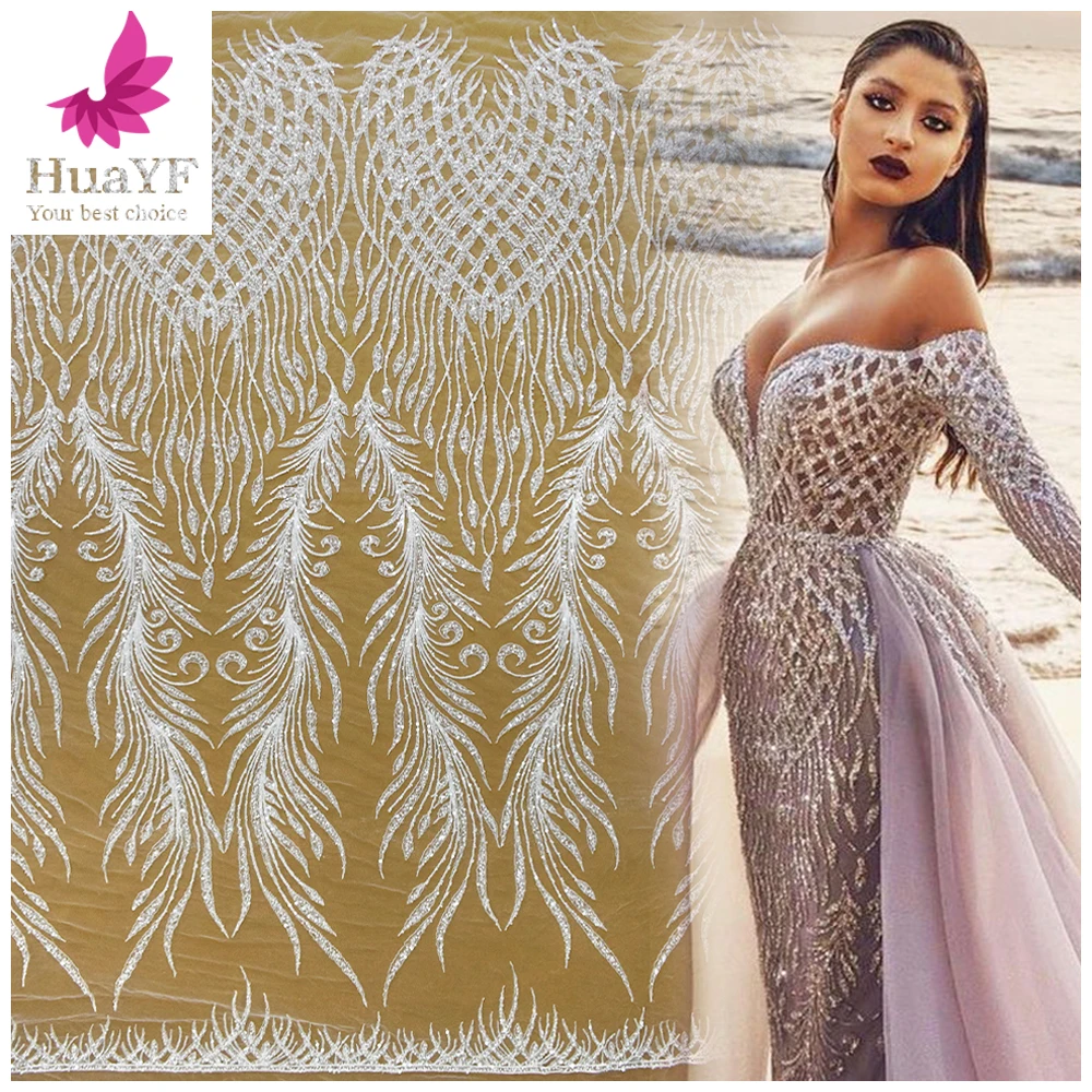 2021 Fashionable White Nigerian Wedding Gown Lace Fabric Dubai French Luxury Beaded Sequins Laces HY1611
2021 Fashionable White Nigerian Wedding Gown Lace Fabric Dubai French Luxury Beaded Sequins Laces HY1611