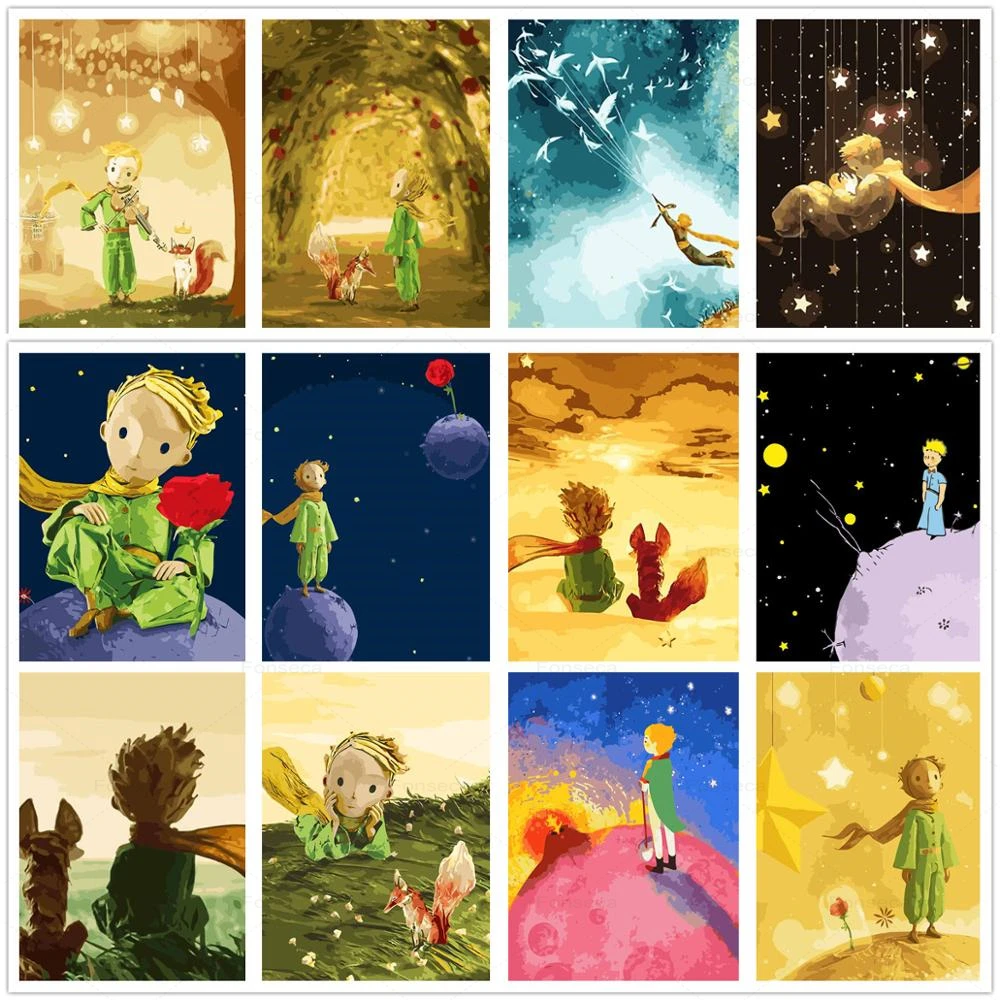 Healing Story the Little Prince Canvas Painting Waterproof Ink Cartoon Posters Gifts for Kids Baby Room Home Wall Decoration
Healing Story the Little Prince Canvas Painting Waterproof Ink Cartoon Posters Gifts for Kids Baby Room Home Wall Decoration