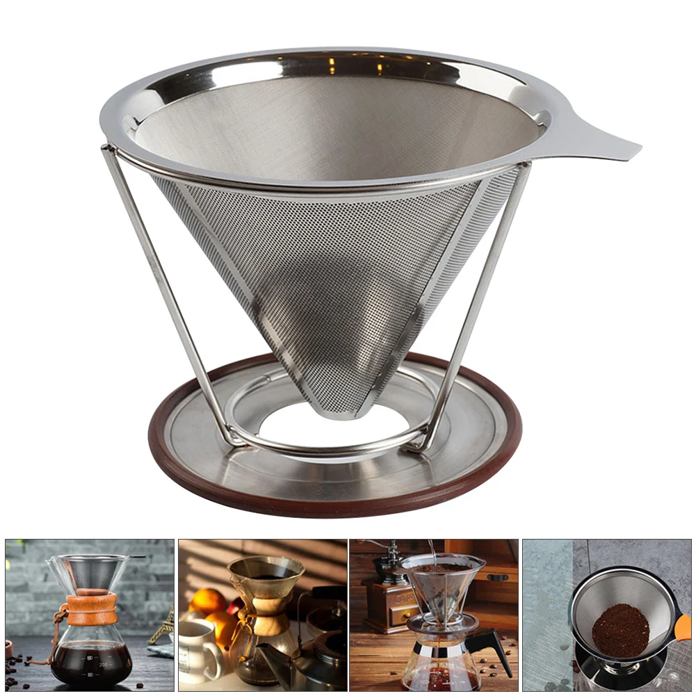 Stainless Steel Coffee Filter Holder Reusable Coffee Filters Dripper Drip Coffee Baskets Coffee Filter Screen
Stainless Steel Coffee Filter Holder Reusable Coffee Filters Dripper Drip Coffee Baskets Coffee Filter Screen