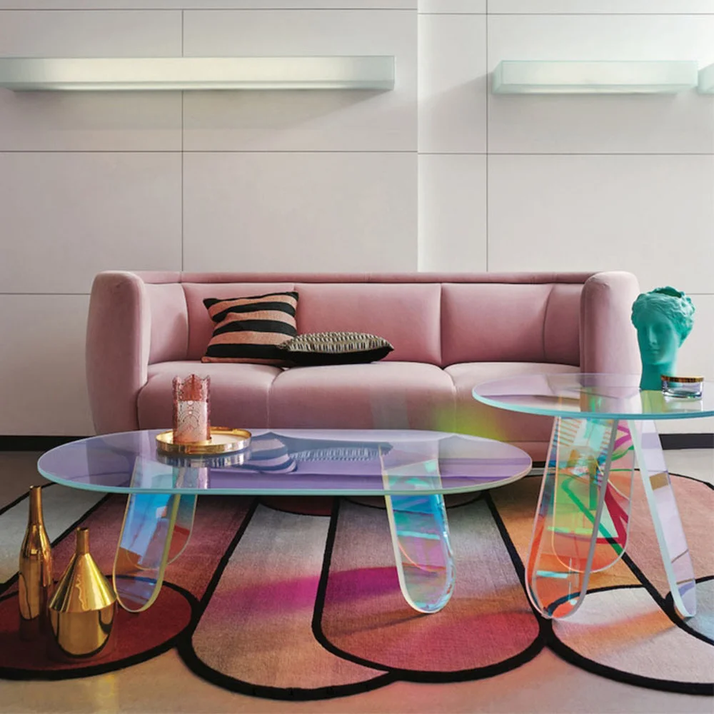 Demolition Type Acrylic Table Simple Mini Side Table Colorful Laser Round Coffee Table Bedroom Bedside Living Room Furniture
Demolition Type Acrylic Table Simple Mini Side Table Colorful Laser Round Coffee Table Bedroom Bedside Living Room Furniture