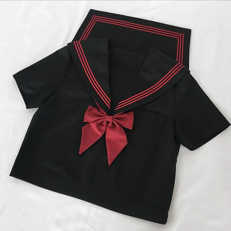 Girls Japanese School Uniform Basic Pleated Skirt JK Uniform Black Sailor Suits Harajuku Shirt Embroidered Top Casual Streetwear
Girls Japanese School Uniform Basic Pleated Skirt JK Uniform Black Sailor Suits Harajuku Shirt Embroidered Top Casual Streetwear