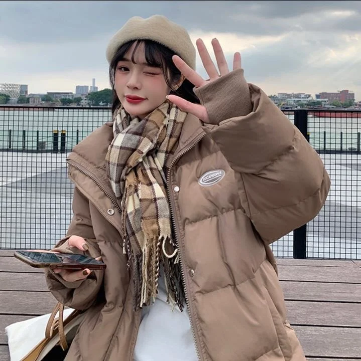 Зимняя одежда из хлопка с воротником-стойкой, новинка 2021, утепленная свободная теплая Студенческая хлопковая одежда с длинным рукавом для ж... 
Зимняя одежда из хлопка с воротником-стойкой, новинка 2021, утепленная свободная теплая Студенческая хлопковая одежда с длинным рукавом для ж...