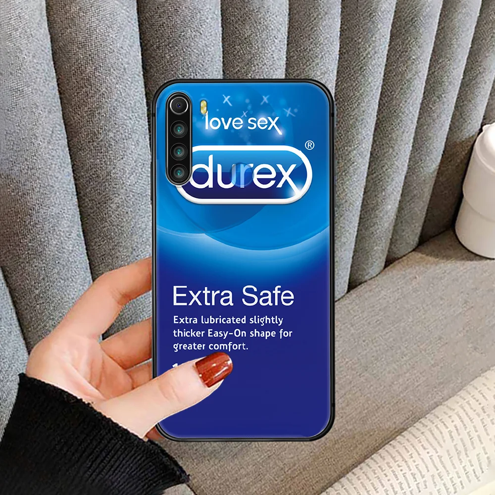Creative Durex Phone Case cover For XIAOMI Redmi Note 3 4 4X 5 6 7 8 9 Pro T S max black Etui soft cover trend back luxury funda
Creative Durex Phone Case cover For XIAOMI Redmi Note 3 4 4X 5 6 7 8 9 Pro T S max black Etui soft cover trend back luxury funda