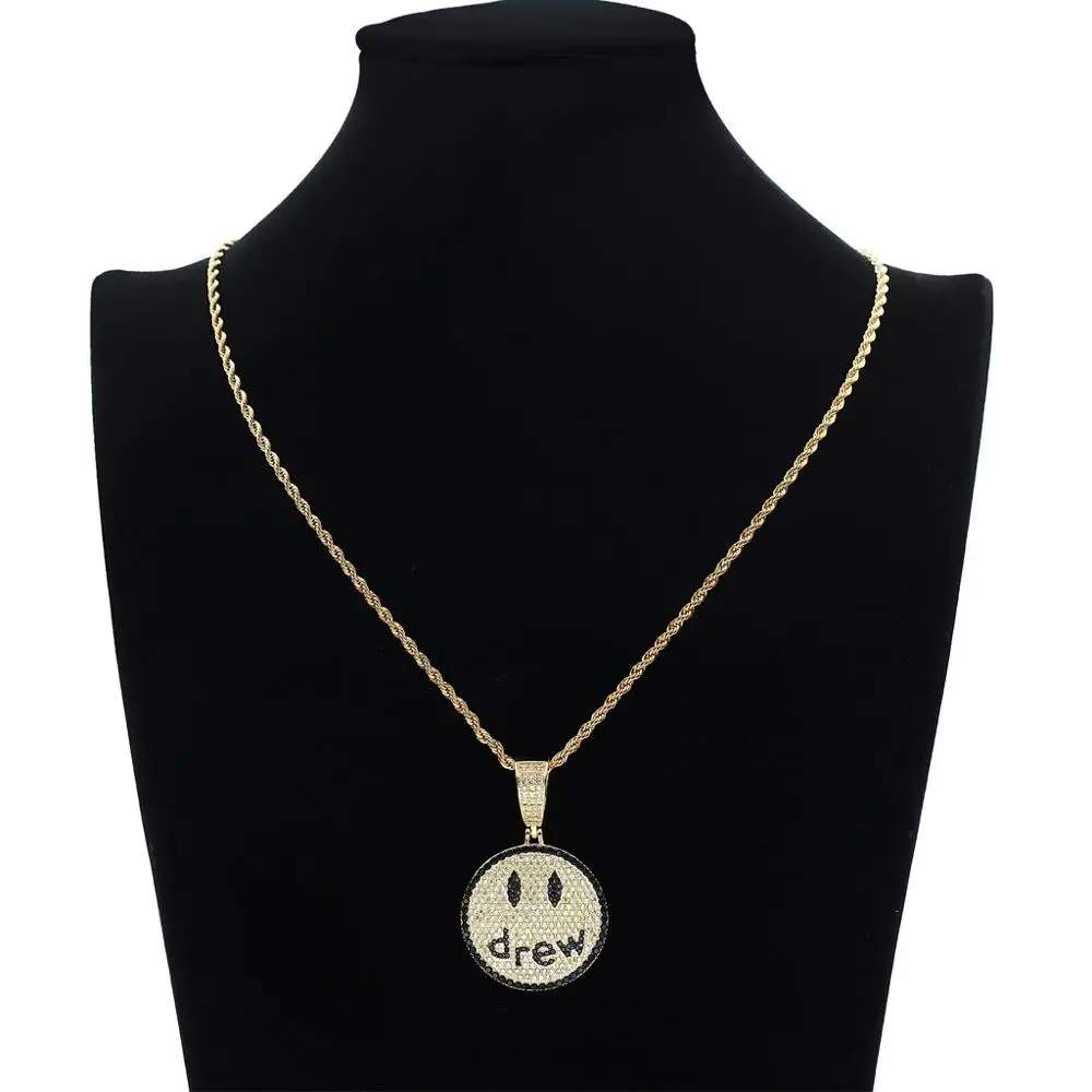 MATHALLA Smiley Pendant With Charm Necklace Cubic Zirconia Trendy Rock Hip Hop Punk Jewelry Suitable Lovers Gift Tennis Chain
MATHALLA Smiley Pendant With Charm Necklace Cubic Zirconia Trendy Rock Hip Hop Punk Jewelry Suitable Lovers Gift Tennis Chain