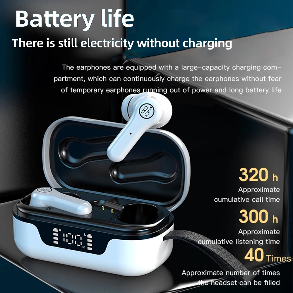 Bluetooth 5.1 Earbud Wireless Waterproof Headphones Deep Bass Stereo Sport Earphones Noise Cancelling Charging Case TouchControl
Bluetooth 5.1 Earbud Wireless Waterproof Headphones Deep Bass Stereo Sport Earphones Noise Cancelling Charging Case TouchControl