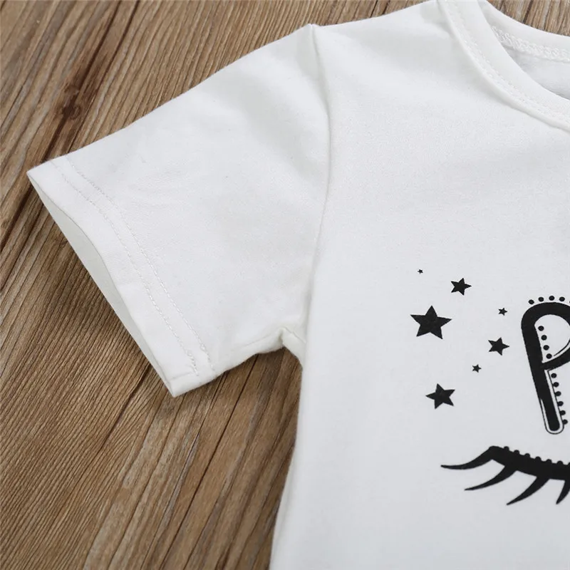 2Pcs Baby Girls Summer Outfits, Short Sleeve Cartoon Letter Print T-Shirt + Suspender Skirt Set 
2Pcs Baby Girls Summer Outfits, Short Sleeve Cartoon Letter Print T-Shirt + Suspender Skirt Set