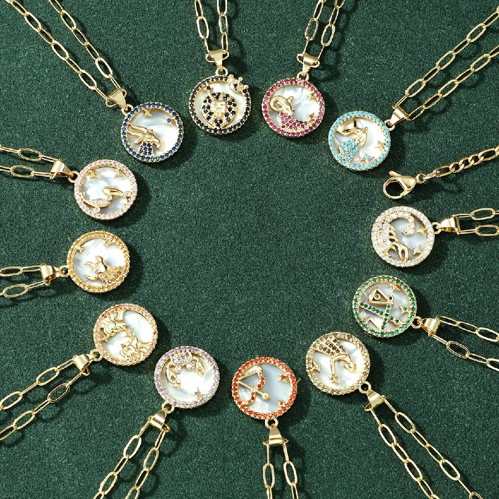 European and American new fashion fritillary jewelry 12 zodiac pendant niche creative twelve zodiac necklace 12 Constellation
European and American new fashion fritillary jewelry 12 zodiac pendant niche creative twelve zodiac necklace 12 Constellation