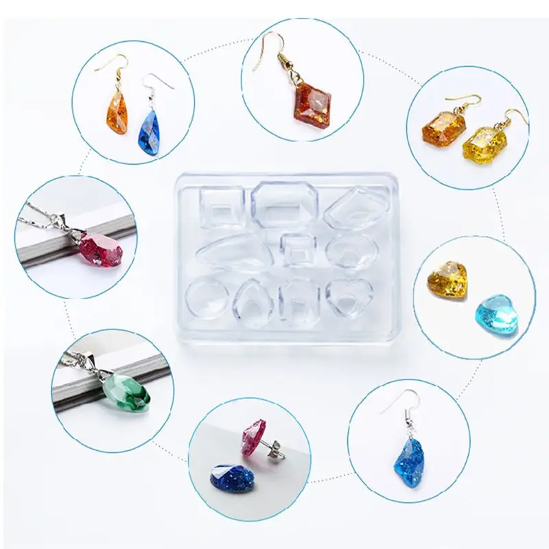 DIY Crystal Epoxy Resin Mold Earrings Studs Ornament Pendant Casting Mould Handmade Crafts Jewelry Making Tool
DIY Crystal Epoxy Resin Mold Earrings Studs Ornament Pendant Casting Mould Handmade Crafts Jewelry Making Tool