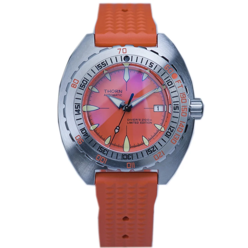 THRON SUB300T Diver Watch Men NH35 Automatic Mechanical Watches Bubble Sapphire Glass Stainless Case Date Luminous 20ATM Retro
THRON SUB300T Diver Watch Men NH35 Automatic Mechanical Watches Bubble Sapphire Glass Stainless Case Date Luminous 20ATM Retro