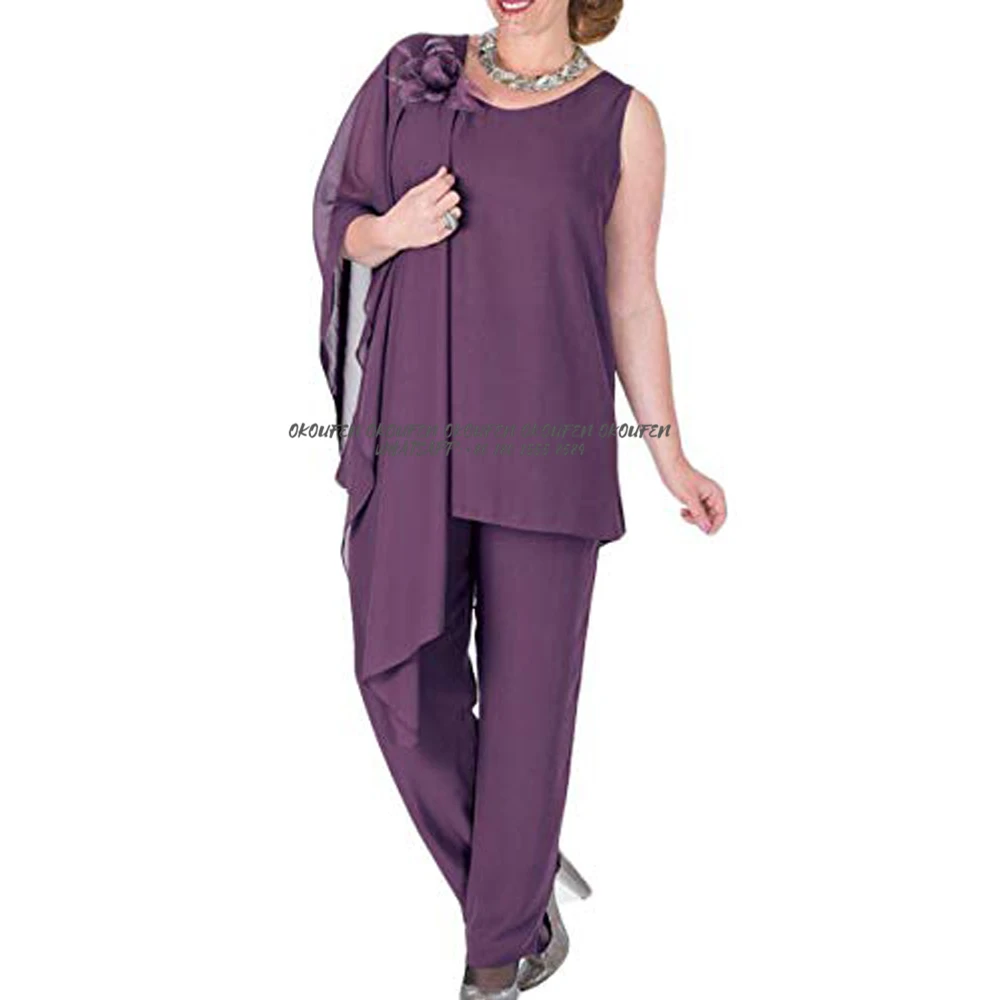 Grape Mother Of The Bride Dresses with Jacket 3 Pieces Pant Suits Set Simple Big Plus Size Women Wedding Party Guest Gowns Kurti
Grape Mother Of The Bride Dresses with Jacket 3 Pieces Pant Suits Set Simple Big Plus Size Women Wedding Party Guest Gowns Kurti