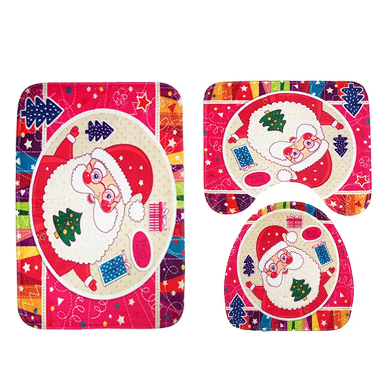 Marry Christmas cartoon Three-piece set 3D printed Bathroom Pedestal Rug Lid Toilet Cover Bath Mat Set drop shipping 02
Marry Christmas cartoon Three-piece set 3D printed Bathroom Pedestal Rug Lid Toilet Cover Bath Mat Set drop shipping 02