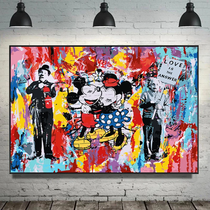Disney Graffiti Mickey Mouse Poster Abstract Catoon Minnie Canvas Painting Print Cuadros Wall Art Picture Living Room Home Decor
Disney Graffiti Mickey Mouse Poster Abstract Catoon Minnie Canvas Painting Print Cuadros Wall Art Picture Living Room Home Decor