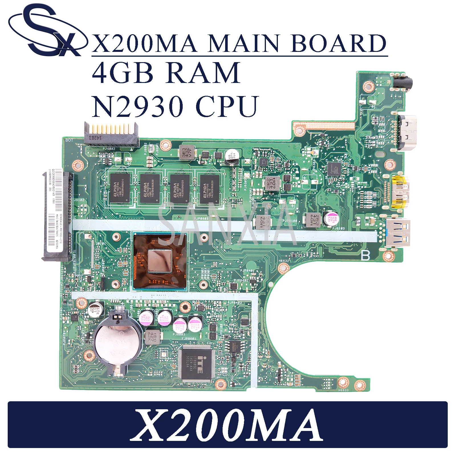 Материнская плата KEFU X200MA для ноутбука ASUS X200MA F200MA X200M оригинальная материнская плата 4 ГБ-Оперативная память
Материнская плата KEFU X200MA для ноутбука ASUS X200MA F200MA X200M оригинальная материнская плата 4 ГБ-Оперативная память