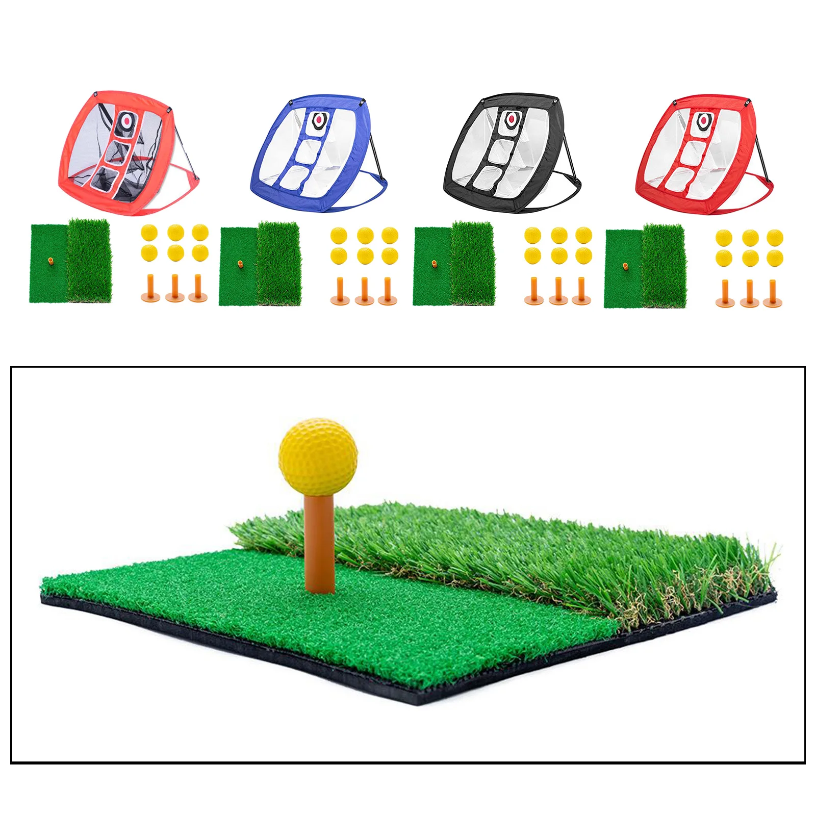 Golf Chipping Net Golfing Target Practice Mat, Ball, Tees, Backyard Black Practice Swing Game Tee Ball Mat Grass
Golf Chipping Net Golfing Target Practice Mat, Ball, Tees, Backyard Black Practice Swing Game Tee Ball Mat Grass