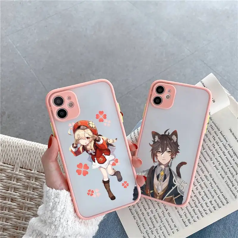 Genshin impact Phone Case For iPhone 12 11 Mini Pro XR XS Max 7 8 Plus X Matte transparent Pink Back Cover
Genshin impact Phone Case For iPhone 12 11 Mini Pro XR XS Max 7 8 Plus X Matte transparent Pink Back Cover