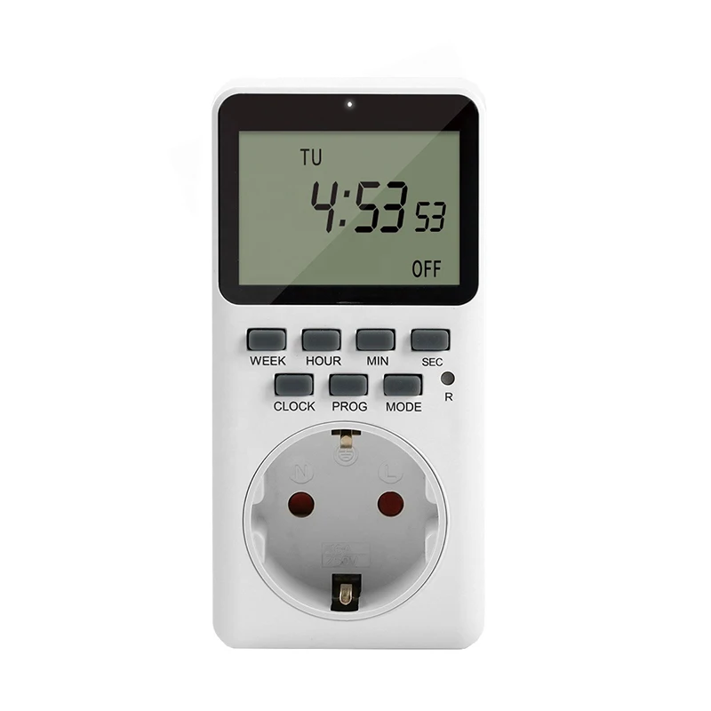 EU US UK Plug Kitchen Timer Electronic Digital Timer Switch Outlet Week 12/24 Hour Cyclic Program Timing Socket 20 group setting
EU US UK Plug Kitchen Timer Electronic Digital Timer Switch Outlet Week 12/24 Hour Cyclic Program Timing Socket 20 group setting