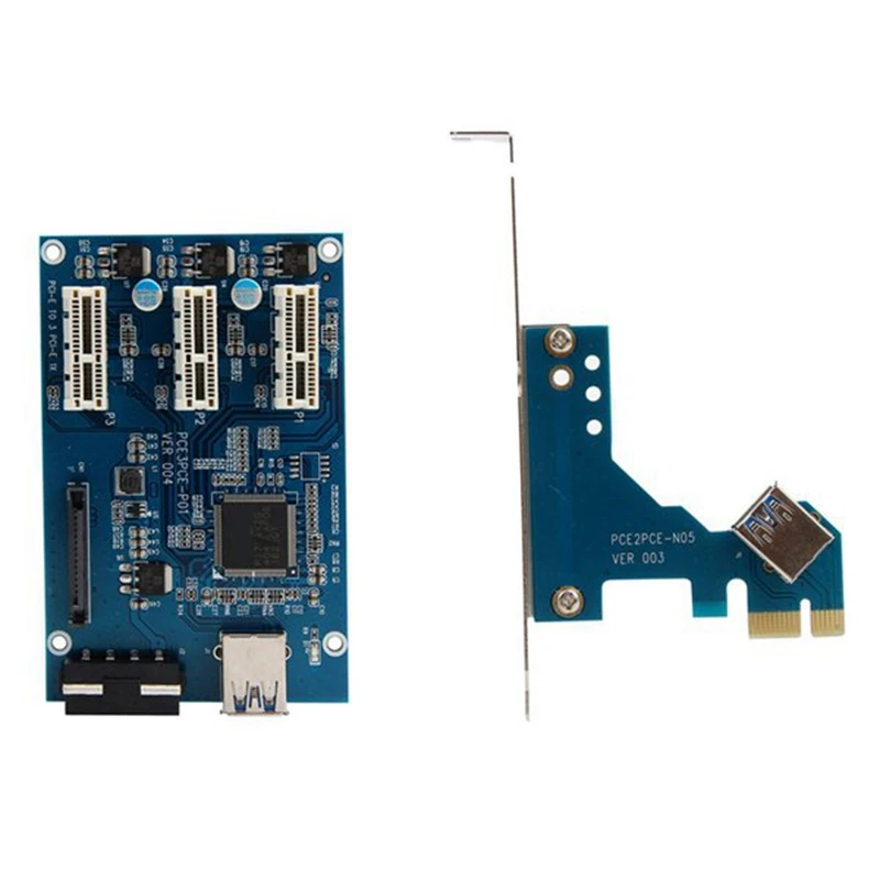 

PCI E от 1 до 3 PCI Express 1X Слоты Riser Card Mini ITX на внешний 3 PCI-E слота адаптер PCIe Port множитель карты 1X TO16