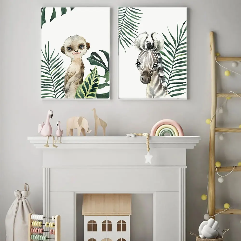 Giraffe Elephant Lion Jungle Nordic Posters and Prints Green Leaf Wall Art Canvas Painting Pictures for Boys Living Room Decor
Giraffe Elephant Lion Jungle Nordic Posters and Prints Green Leaf Wall Art Canvas Painting Pictures for Boys Living Room Decor