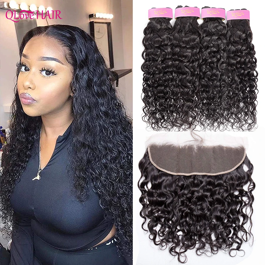 Qlove Hair Water Wave With Frontal 13X4 Frontal And Bundles Brazilian Hair With Closures Remy Human Hair Bundles With Frontal
Qlove Hair Water Wave With Frontal 13X4 Frontal And Bundles Brazilian Hair With Closures Remy Human Hair Bundles With Frontal