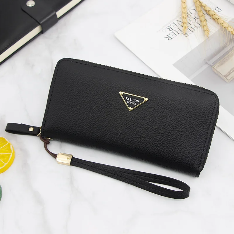 Women Long Letter Decoration Wallet Female Pu Leather Solid Color Coin Purses Ladies Wristband Large Capacity Card Holder Clutch
Women Long Letter Decoration Wallet Female Pu Leather Solid Color Coin Purses Ladies Wristband Large Capacity Card Holder Clutch