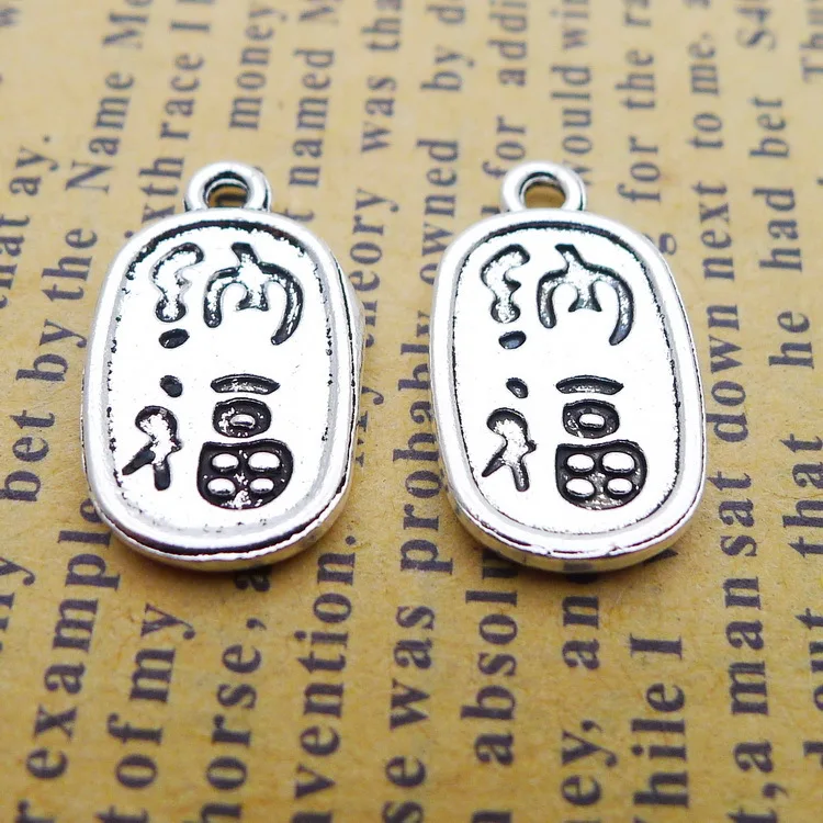 20 PCS/Lot 11mm*18mm Chinese culture Antique Silver Color Meaning Charms Word Tag Charm For DIY Jewelry Making
20 PCS/Lot 11mm*18mm Chinese culture Antique Silver Color Meaning Charms Word Tag Charm For DIY Jewelry Making