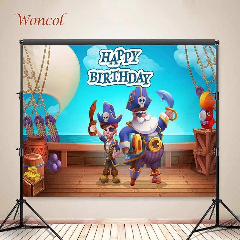 Фон Woncol для фотосъемки с пиратами, капитаном и сыном, фон для фотосъемки на день рождения, морские приключения, украшение для пиратской лодки, баннеры 
Фон Woncol для фотосъемки с пиратами, капитаном и сыном, фон для фотосъемки на день рождения, морские приключения, украшение для пиратской лодки, баннеры