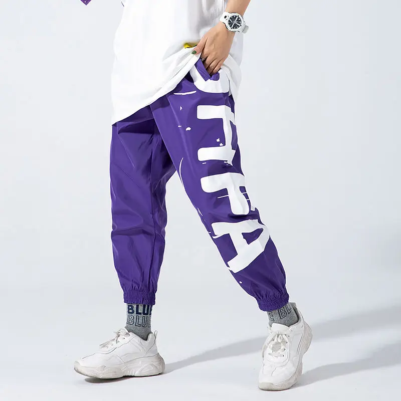 Trendy Purple Big Letter Printed Pants Men Casual Loose Fit Jogger Trousers Pants Men Harem Hip Hip Cance Skateboarding Pants
Trendy Purple Big Letter Printed Pants Men Casual Loose Fit Jogger Trousers Pants Men Harem Hip Hip Cance Skateboarding Pants