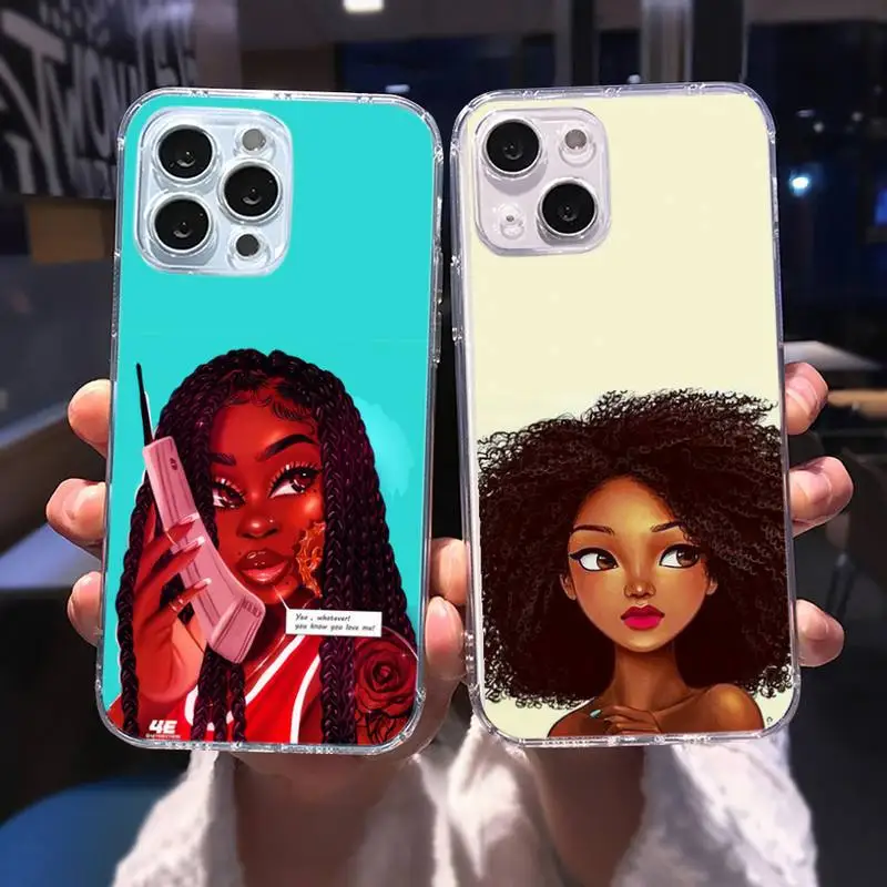 Cartoon black girl Phone Case For iphone 13 12 11 8 7 plus mini x xs xr pro max Transparent soft
Cartoon black girl Phone Case For iphone 13 12 11 8 7 plus mini x xs xr pro max Transparent soft