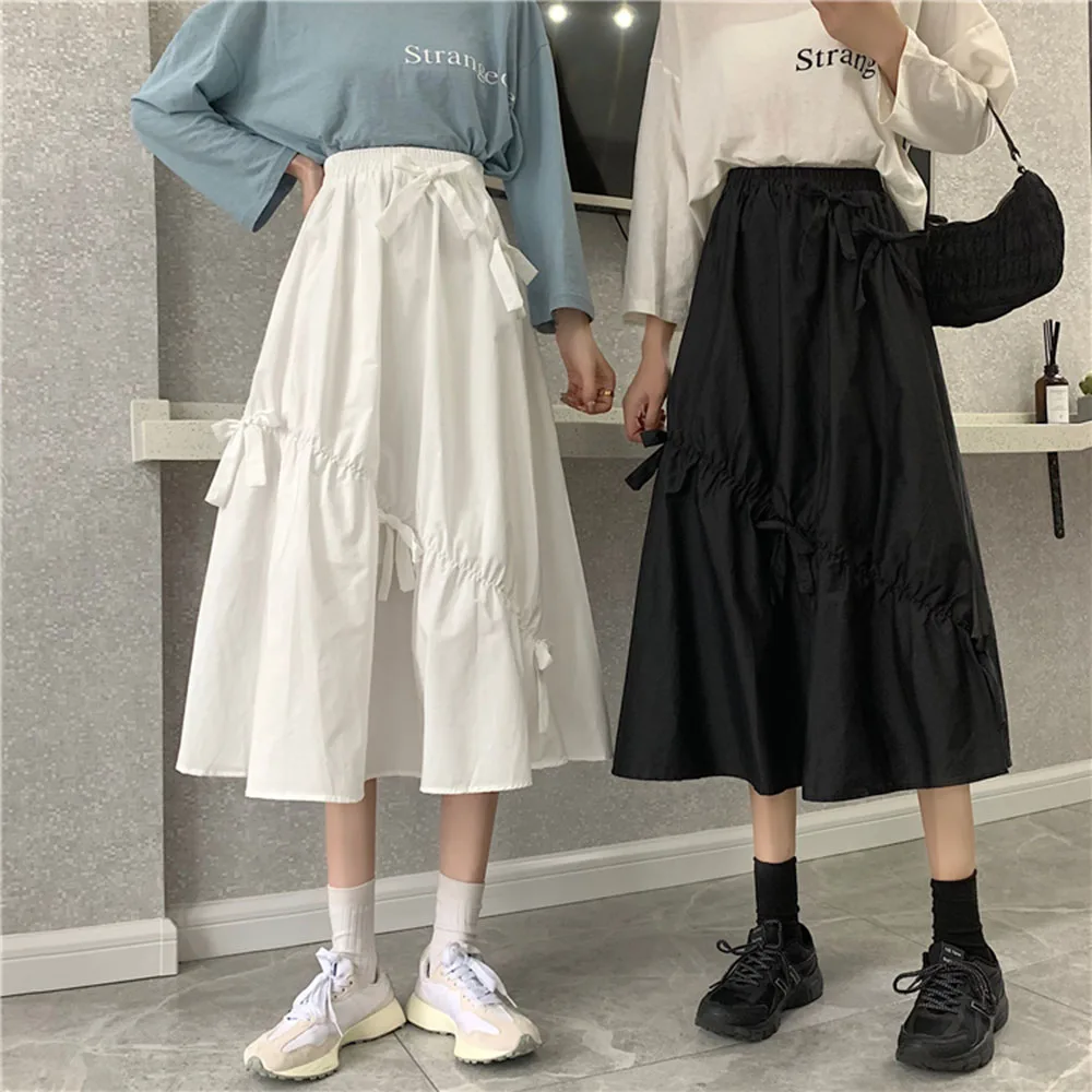 Japanese Korean Version Skirt Spring Summer Loose Casual Fashion Tight Draw Back Bandage Design Solid Color Shirring
Japanese Korean Version Skirt Spring Summer Loose Casual Fashion Tight Draw Back Bandage Design Solid Color Shirring