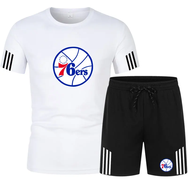2021 spring and summer Philadelphia 76ers brand logo cotton printed oversized T-shirt + shorts suit sportswear men's sets
2021 spring and summer Philadelphia 76ers brand logo cotton printed oversized T-shirt + shorts suit sportswear men's sets