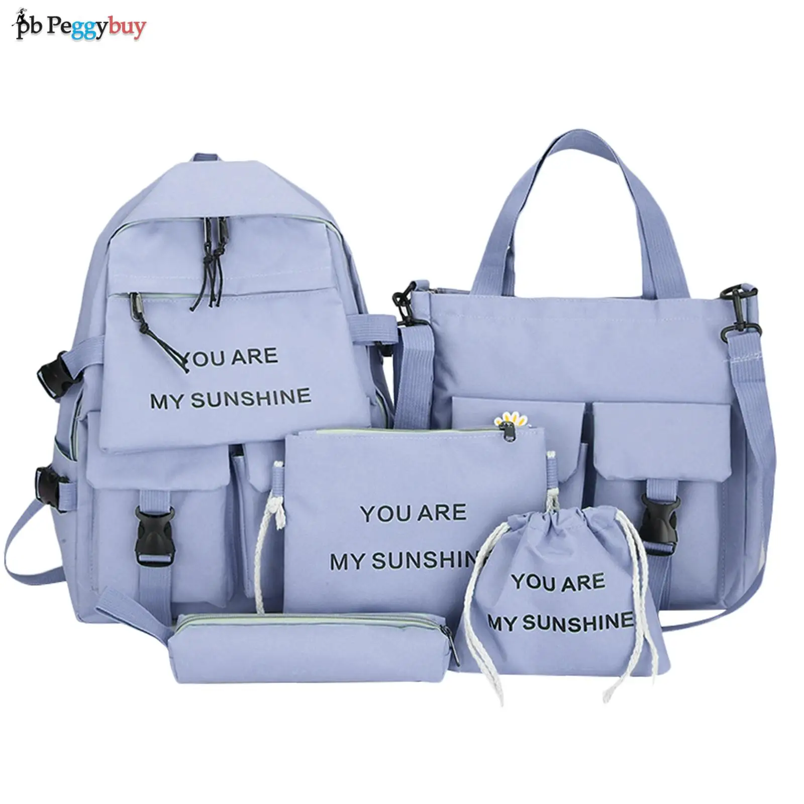 5Pcs Fashion Women Backpack Creative Letter Pattern Pure Color Design Casual Shoulder Bag for Students Street Travel Mounting
5Pcs Fashion Women Backpack Creative Letter Pattern Pure Color Design Casual Shoulder Bag for Students Street Travel Mounting