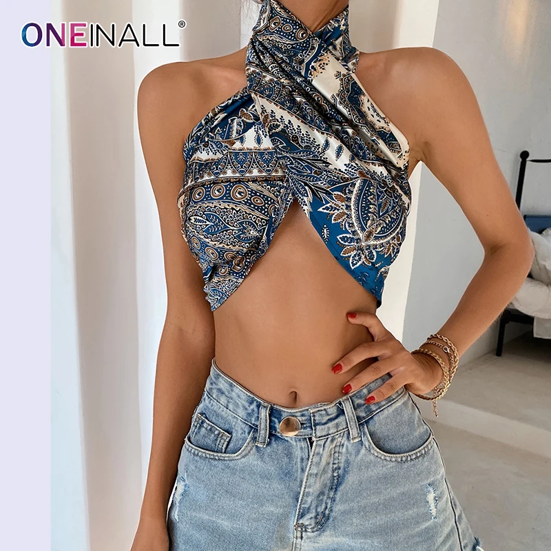 Женский жилет без рукавов ONEINALL, с принтом в стиле пэчворк, с лямкой через шею, Минималистичная майка для похудения, летняя одежда 2021
Женский жилет без рукавов ONEINALL, с принтом в стиле пэчворк, с лямкой через шею, Минималистичная майка для похудения, летняя одежда 2021