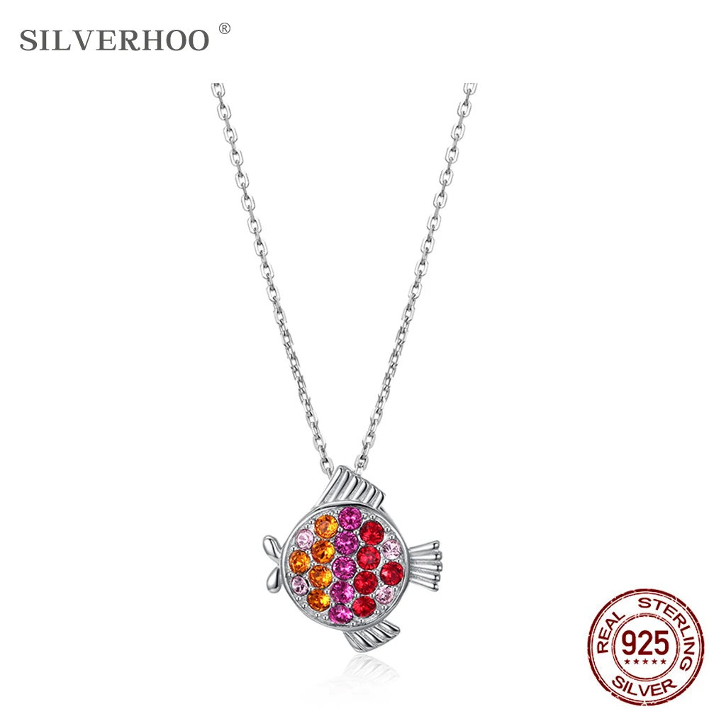 Ожерелье SILVERHOO из стерлингового серебра S925 с подвеской в виде рыб для женщин
Ожерелье SILVERHOO из стерлингового серебра S925 с подвеской в виде рыб для женщин