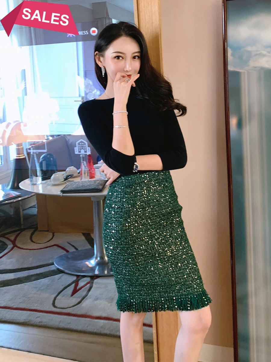 green blingbling Sequin hip skirt for women's short tassel romantic skirt in spring and summer of
green blingbling Sequin hip skirt for women's short tassel romantic skirt in spring and summer of