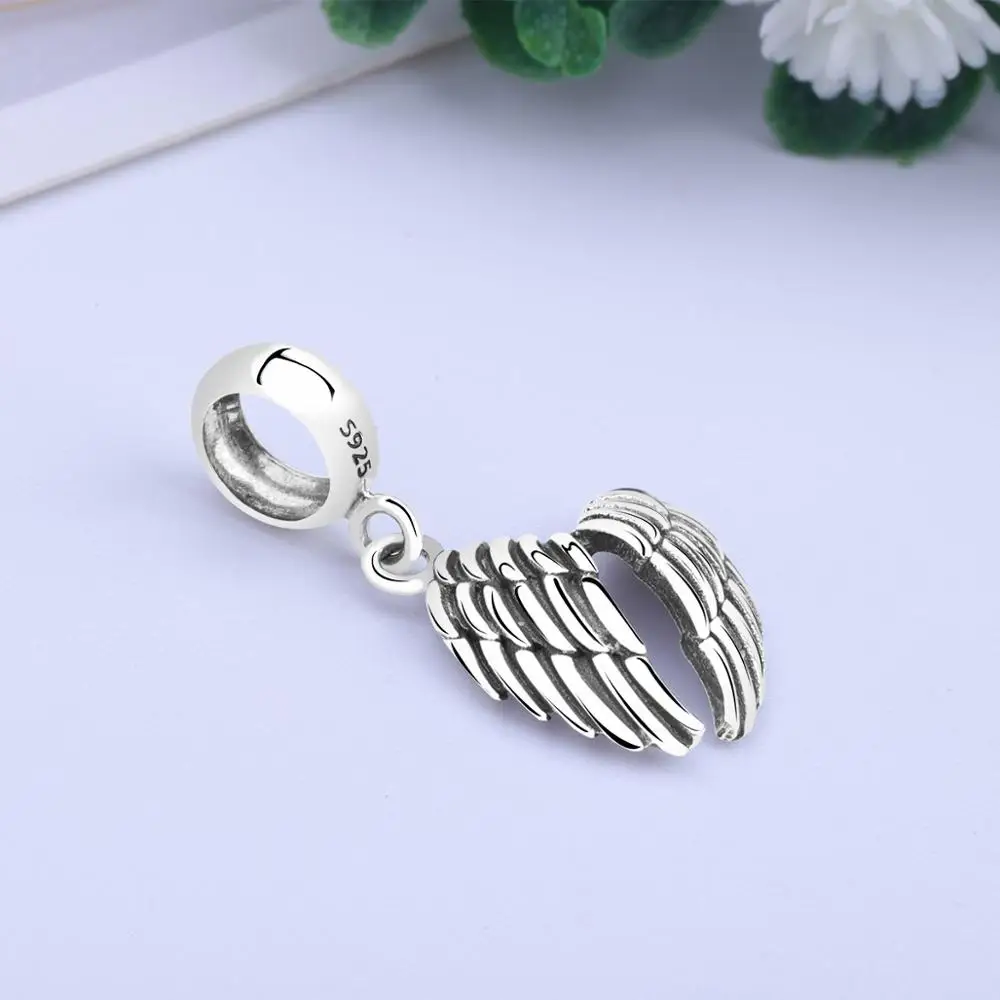 New 925 Sterling Silver Charms Beads Wings of Angel Pendant Charm Feather Beads Fit Bracelet Women DIY Fashion Jewelry
New 925 Sterling Silver Charms Beads Wings of Angel Pendant Charm Feather Beads Fit Bracelet Women DIY Fashion Jewelry