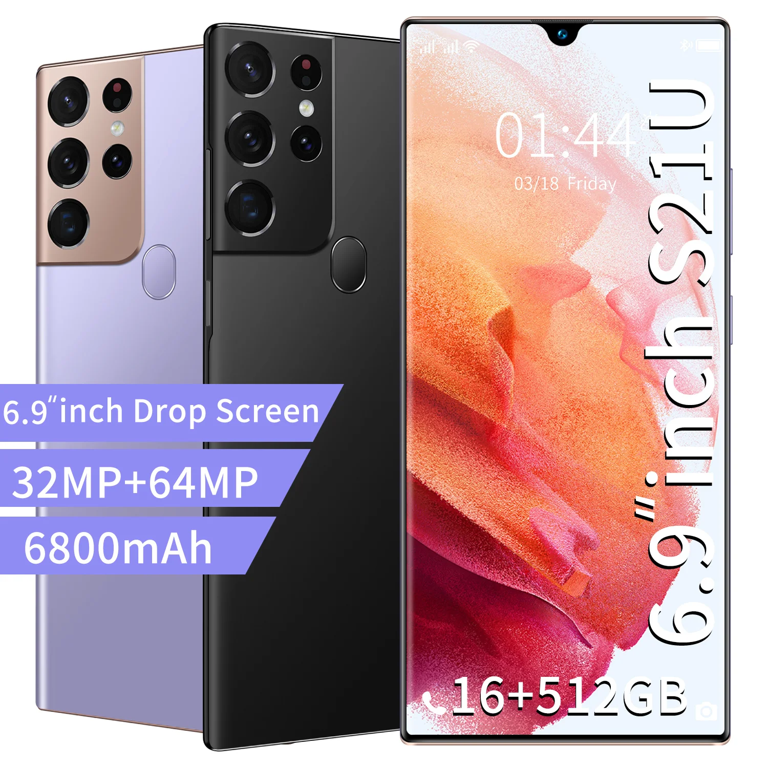 2021 S21U Global Version Smartphone 16GB 512GB Android11 Snapdragon 888 6800mAh 32MP 64MP Camera Face Fingerprint Unlocking
2021 S21U Global Version Smartphone 16GB 512GB Android11 Snapdragon 888 6800mAh 32MP 64MP Camera Face Fingerprint Unlocking