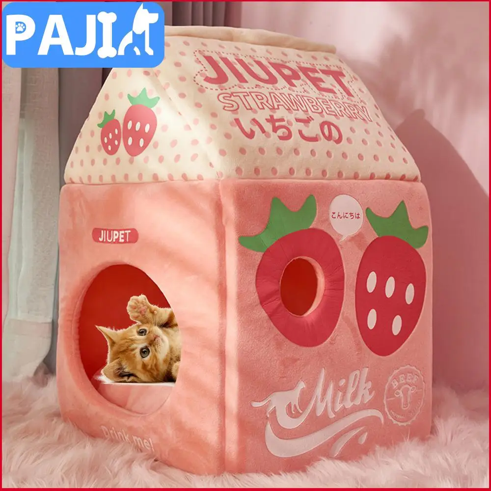 Cute Pet House Winter Warm Cat Bed Plush Soft Cat Cave Cozy Cat Lounger Cushion Dog Tent Pubby Kennel Kitten House Pet Supplies
Cute Pet House Winter Warm Cat Bed Plush Soft Cat Cave Cozy Cat Lounger Cushion Dog Tent Pubby Kennel Kitten House Pet Supplies