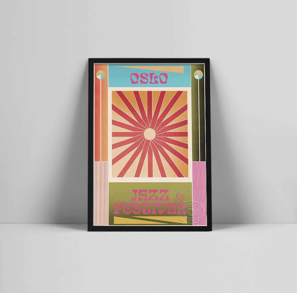 Oslo Jazz Festival Poster 86 Year Pop Music Gig Poster Vintage Colorful Canvas Painting Wall Pictures For Living Room Home Decor
Oslo Jazz Festival Poster 86 Year Pop Music Gig Poster Vintage Colorful Canvas Painting Wall Pictures For Living Room Home Decor