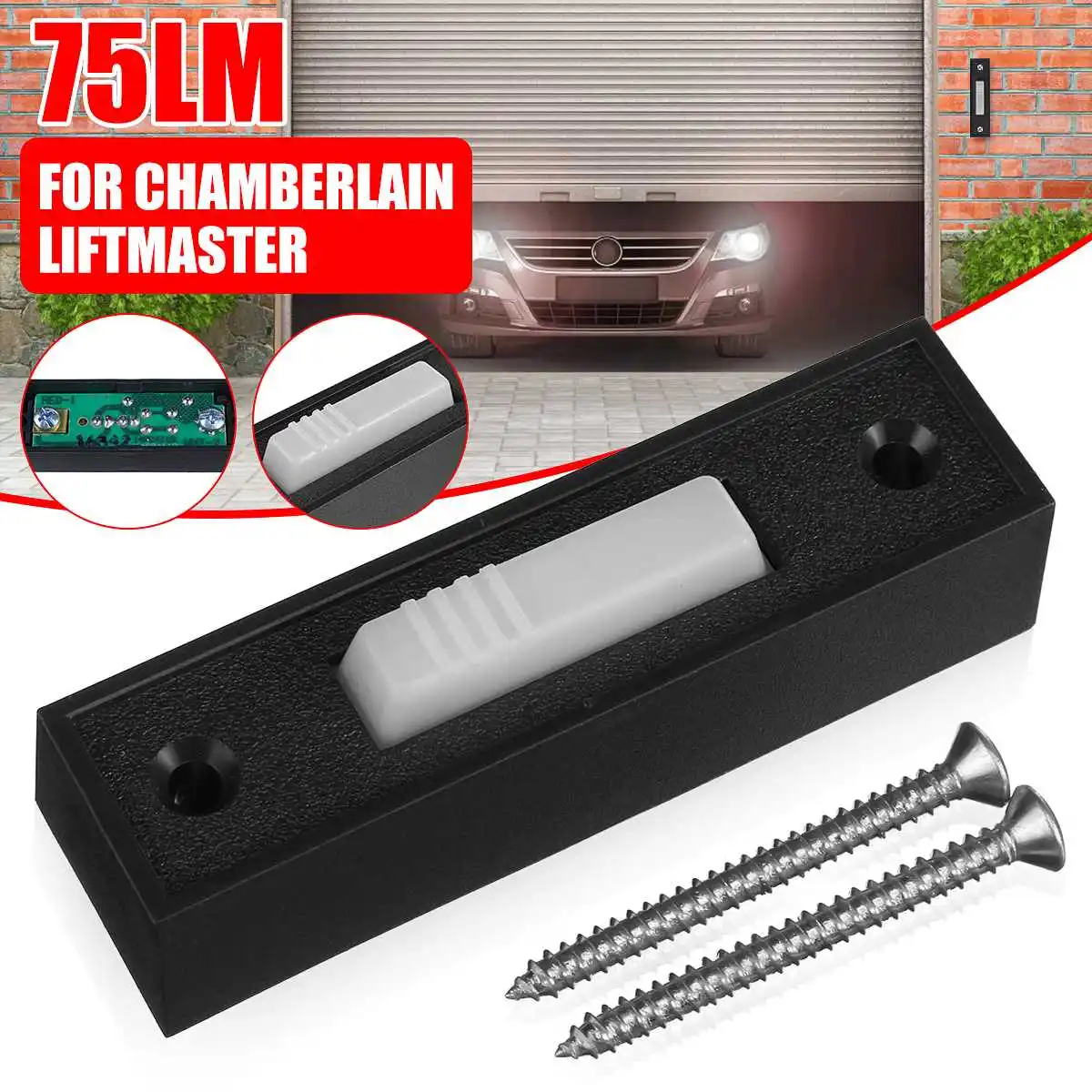 Открывалка для гаражных ворот LiftMaster 75LM с подсветкой, кнопка управления стеной 41A4166
Открывалка для гаражных ворот LiftMaster 75LM с подсветкой, кнопка управления стеной 41A4166