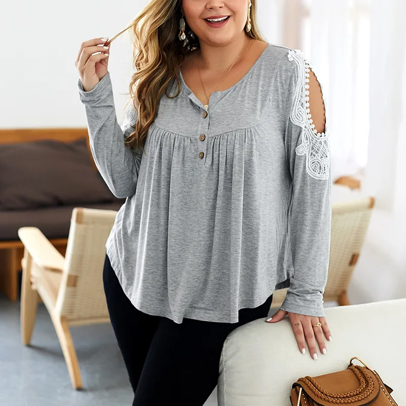 Women's Wear Temperament Commuting Fashion Flaxon Long Sleeve O-Neck Shirt Black Gray Women Blouse Office Lady plus size tops
Women's Wear Temperament Commuting Fashion Flaxon Long Sleeve O-Neck Shirt Black Gray Women Blouse Office Lady plus size tops
