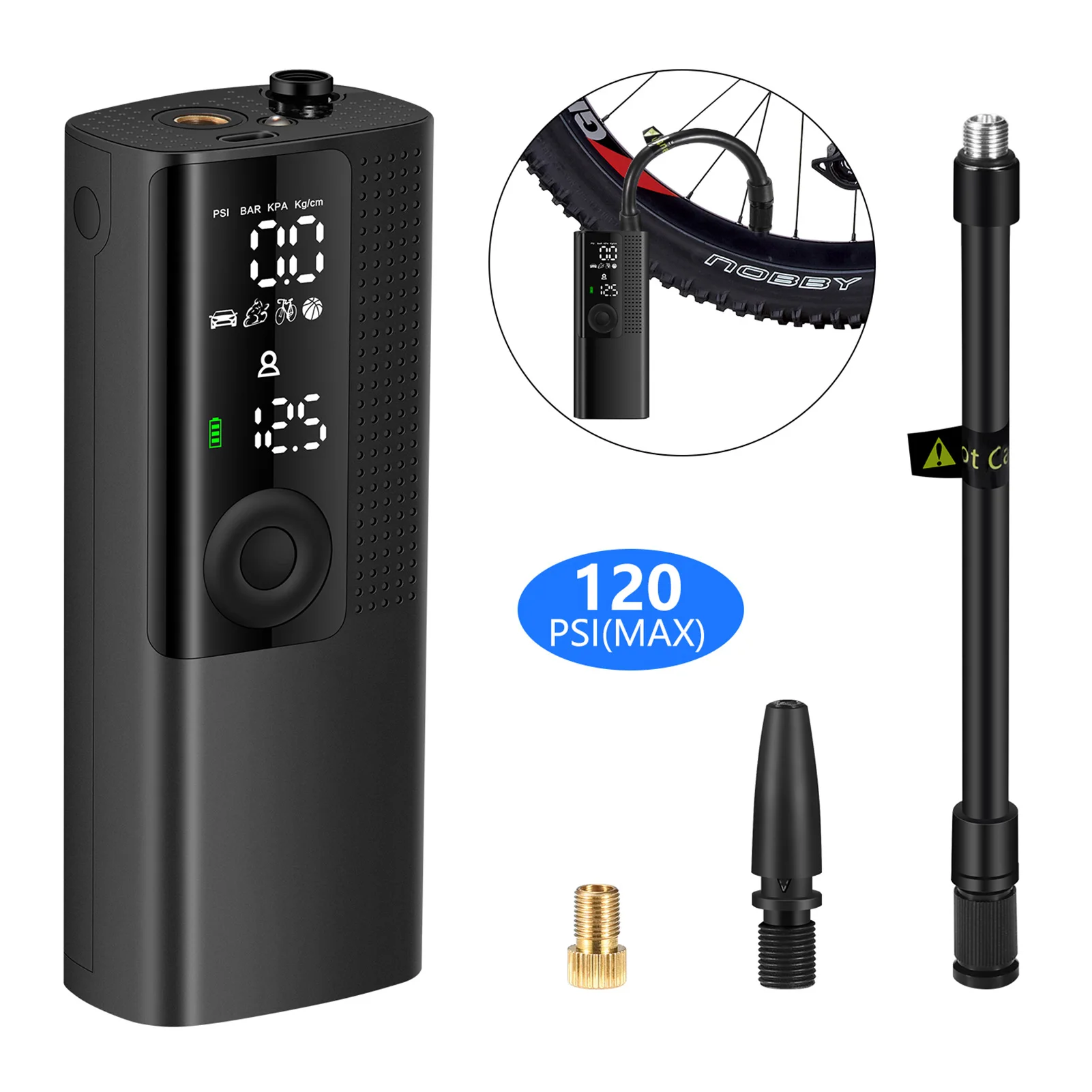 Electric Cordless Air Pump Handheld Digital Display Intelligent Portable Inflatable Pump for Car Bicycles Motorcycles Balls
Electric Cordless Air Pump Handheld Digital Display Intelligent Portable Inflatable Pump for Car Bicycles Motorcycles Balls
