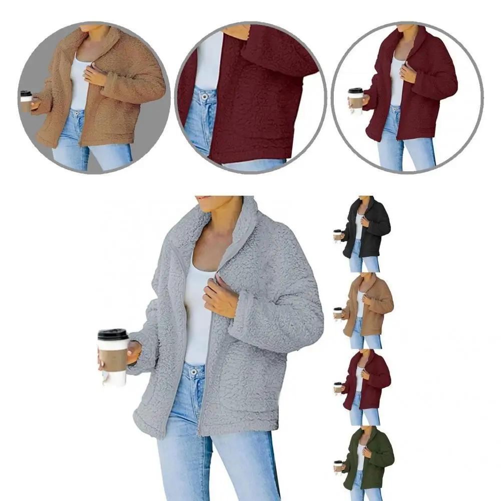 Women Jacket Skin-friendly Winter Coat Double Side Plush Trendy Fashion Solid Color Warm Women Jacket
Women Jacket Skin-friendly Winter Coat Double Side Plush Trendy Fashion Solid Color Warm Women Jacket