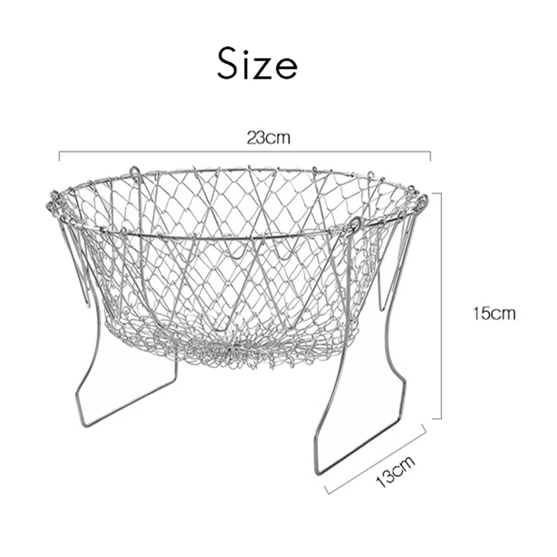 Foldable Steam Rinse Strain Stainless Steel Folding Frying Basket Colander Sieve Mesh Strainer Kitchen Cooking Tools Accessories
Foldable Steam Rinse Strain Stainless Steel Folding Frying Basket Colander Sieve Mesh Strainer Kitchen Cooking Tools Accessories