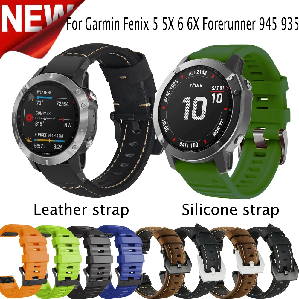 Leather Watchband Strap for Garmin Instinct/Fenix 5/5X Plus Smart Bracelet Wristband Replacement Band Correa for Fenix 6/6X Pro
Leather Watchband Strap for Garmin Instinct/Fenix 5/5X Plus Smart Bracelet Wristband Replacement Band Correa for Fenix 6/6X Pro