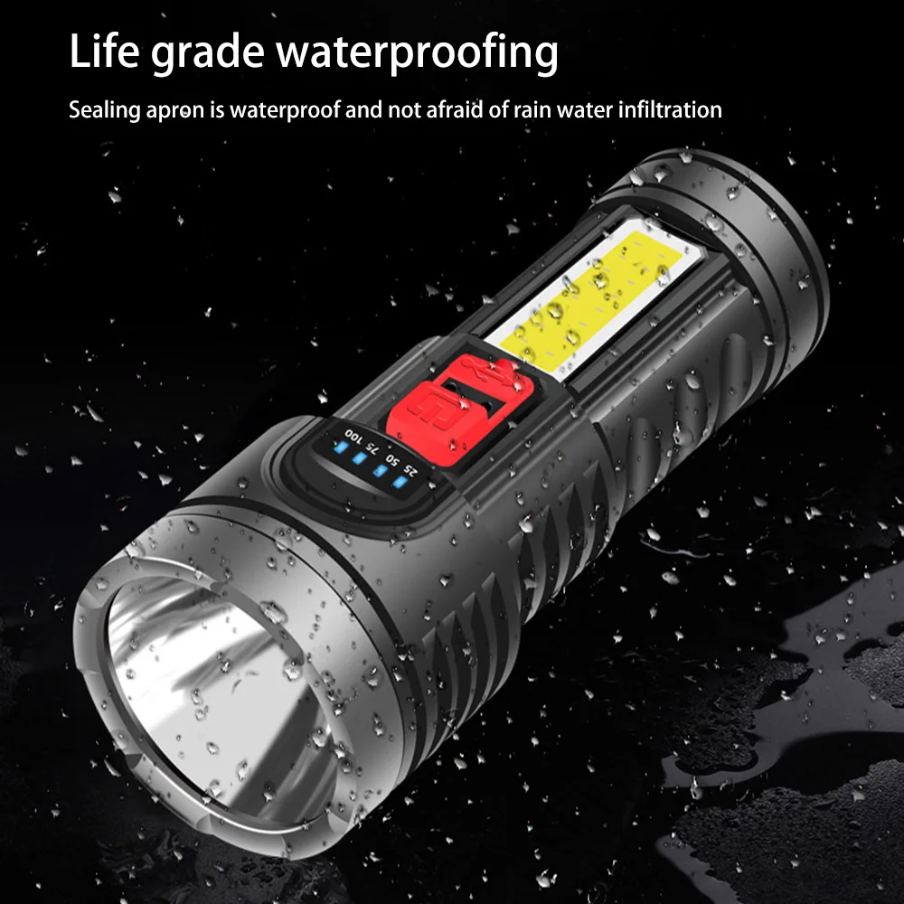 LED Flashlight Mini Portable Lamp USB Rechargeable COB Torch light Ultra Bright Emergency Lantern For Camping Hiking Outdoor
LED Flashlight Mini Portable Lamp USB Rechargeable COB Torch light Ultra Bright Emergency Lantern For Camping Hiking Outdoor